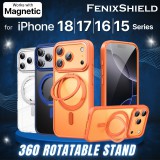 (วงแหวนหมุนได้+แถมฟิล์ม) เคส FenixShield 360 Rotatable Stand สำหรับ iPhone 18 / 17 / 16 / 15 / Plus / Pro / Max